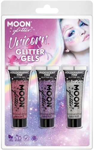 Moon Creations Unicorn Glitter Gels Roze Paars Zilver 3 Moon Creations Unicorn Glitter Gels Roze Paars Zilver