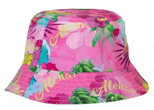Party Xplosion Vissershoedje Hawaiiprint Roze 3 Party Xplosion Vissershoedje Hawaiiprint Roze