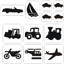 Schmink Specialist Voertuigen Glittertattoo Sjablonenset