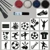 Schmink Specialist Voetbal Glittertattoo Set