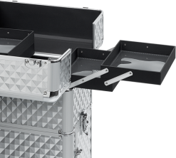 Sibel Zilver Diamant Look Make-up Trolley -Glitter Winkel zilver diamant look make up trolley 3