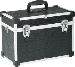 Sibel Zwarte Croco Schminkkoffer