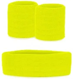 Party Xplosion Zweetbandjes Set Neon Geel