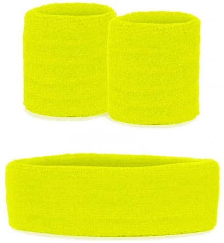 Party Xplosion Zweetbandjes Set Neon Geel 3 Party Xplosion Zweetbandjes Set Neon Geel