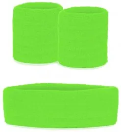 Party Xplosion Zweetbandjes Set Neon Groen