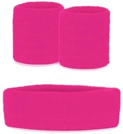 Party Xplosion Zweetbandjes Set Neon Roze