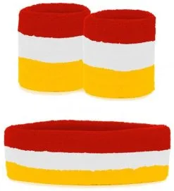 Party Xplosion Zweetbandjes Set Oeteldonk Rood Wit Geel