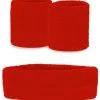 Party Xplosion Zweetbandjes Set Rood -Glitter Winkel zweetbandjes set rood