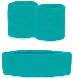 Party Xplosion Zweetbandjes Set Turquoise