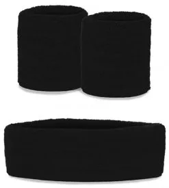 Party Xplosion Zweetbandjes Set Zwart